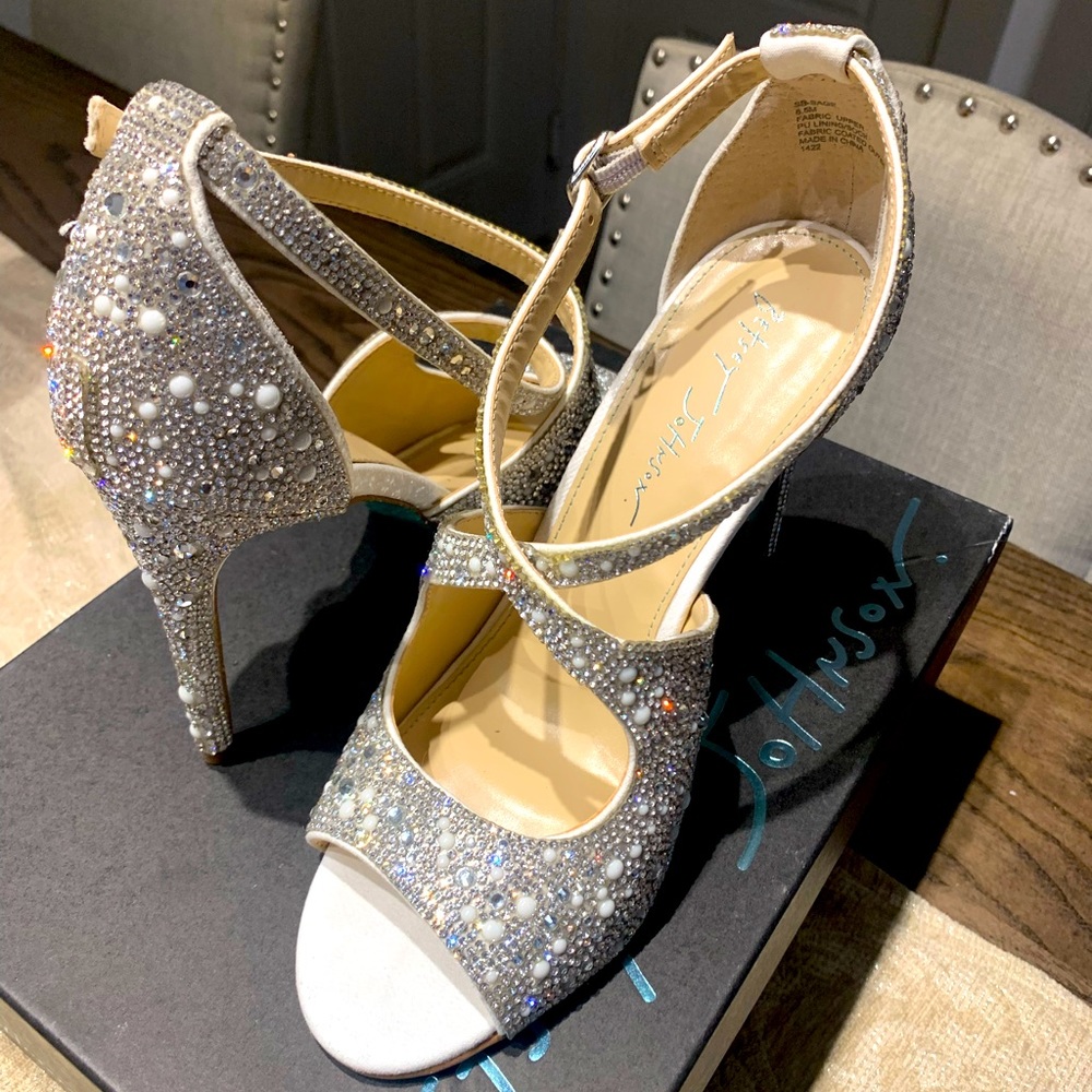 Betsey Johnson Rhinestone Embellished Heels Gem